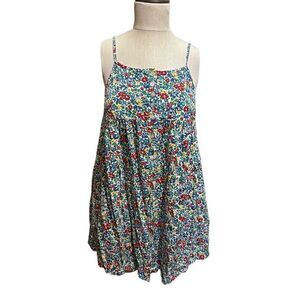 April Cornell Top Womens S Baby Doll Colorful Floral Spaghetti Strap Cottagecore